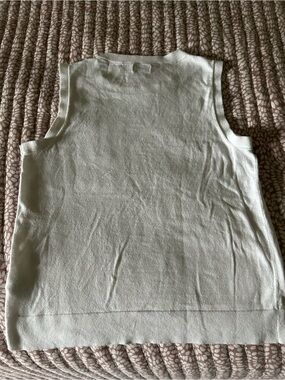 J. Crew Cream Sleeveless Knit Shell Top